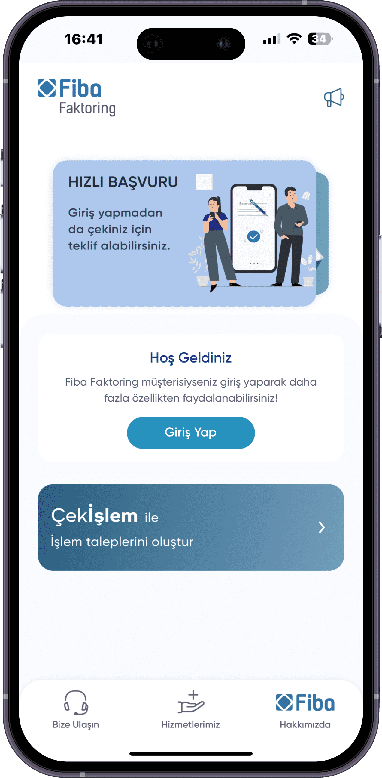 Fiba Faktoring Mobil Uygulaması ile